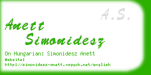 anett simonidesz business card